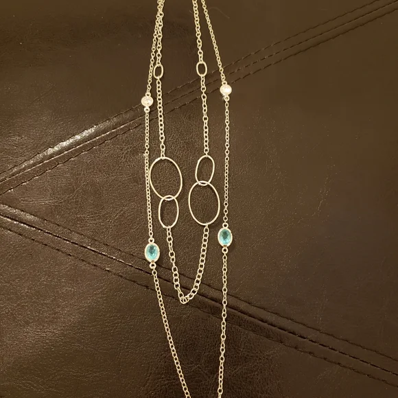 NWOT 10 grams 925 sterling silver necklace gemstones - Picture 5 of 9